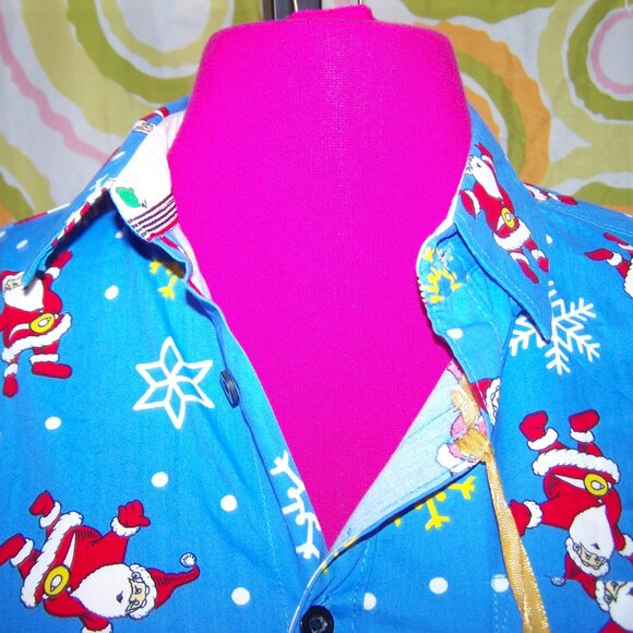 Eighth Avenue NWT Christmas Button Down Shirt Sz S - Picture 2 of 7